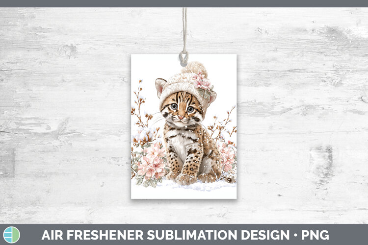 GorgeousWild Cats Winter Knit Hat Air Freshener design.