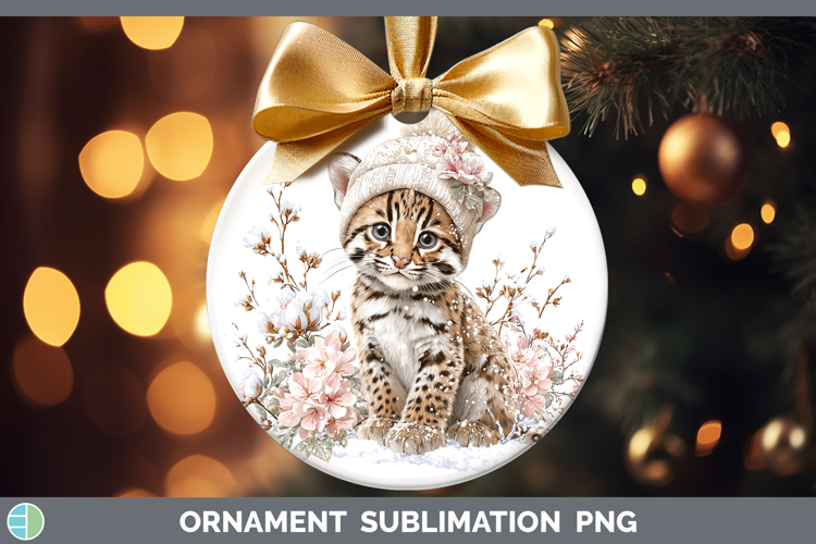 Ocelot Wild Cats Winter Knit Hat Ornament Sublimation Design