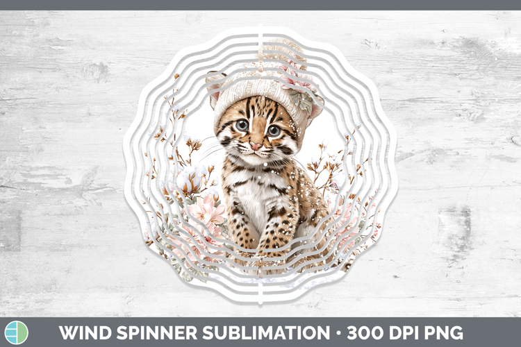 Ocelot Wild Cats Winter Knit Hat Wind Spinner Sublimation De