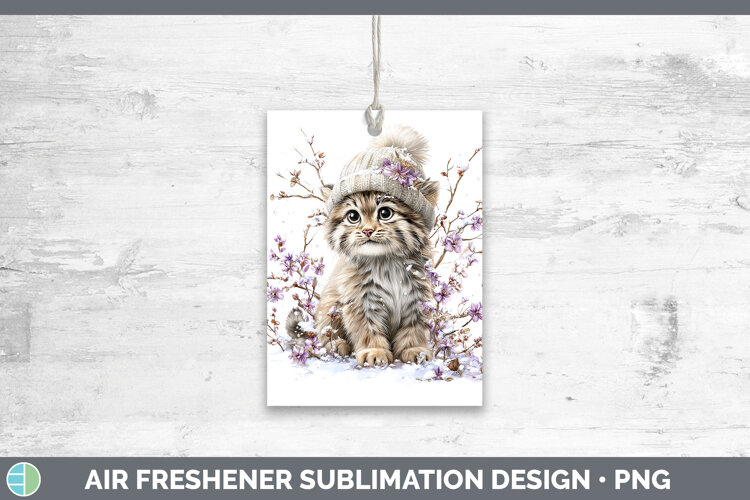 GorgeousWild Cats Winter Knit Hat Air Freshener design.