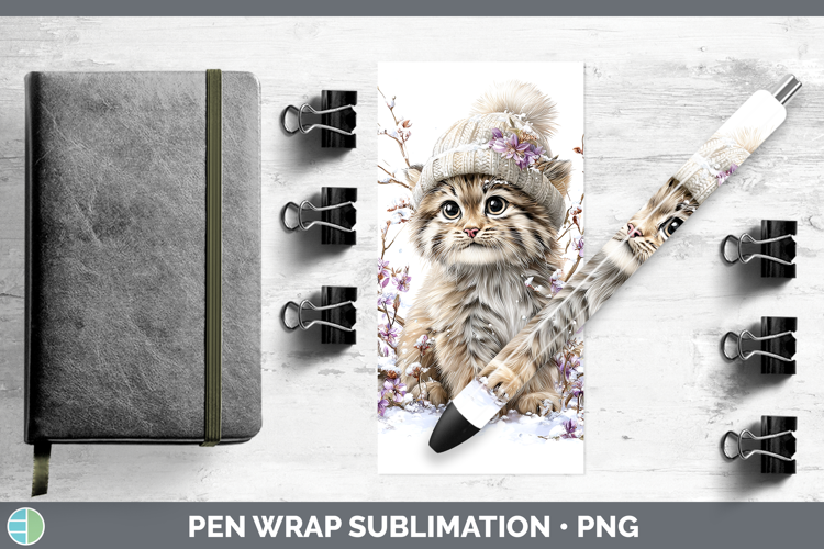 Pallas Cat Wild Cats Winter Knit Hat Pen Wrap Sublimation De