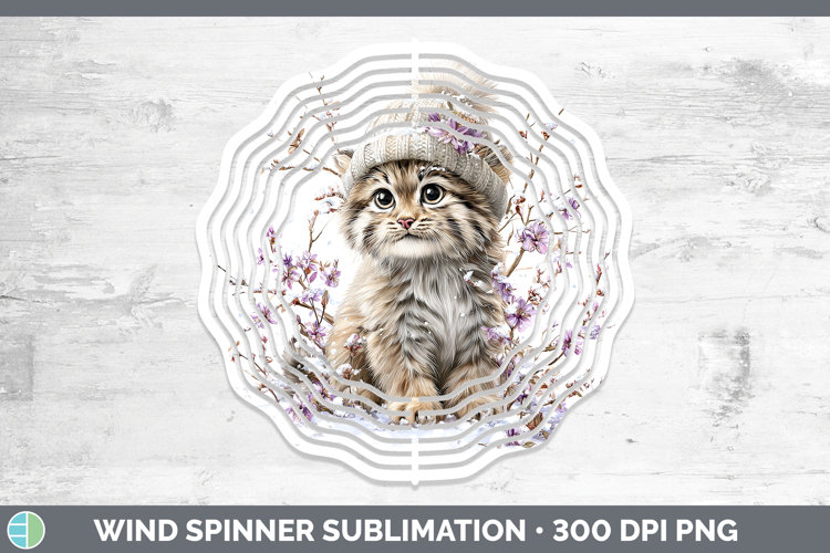 Pallas Cat Wild Cats Winter Knit Hat Wind Spinner Sublimatio