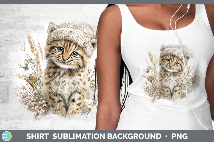 Pampas Cat Wild Cats Winter Knit Hat Shirt Sublimation Desig