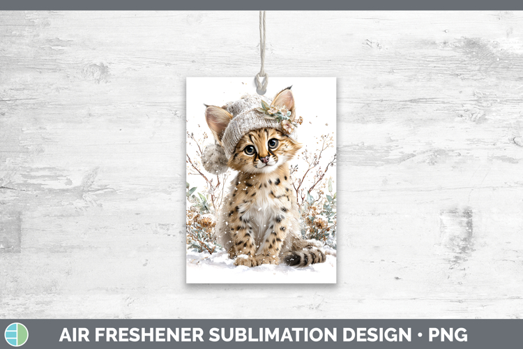 Serval Wild Cats Winter Knit Hat Air Freshener Sublimation D
