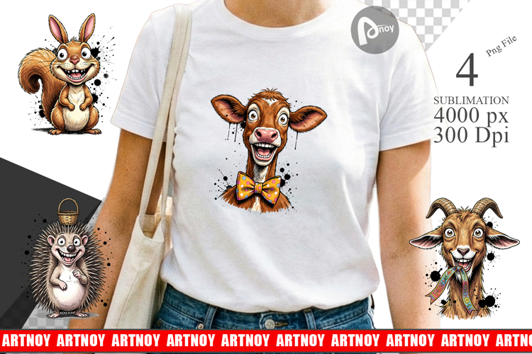 Wild Easter Animal Sketch Sublimation