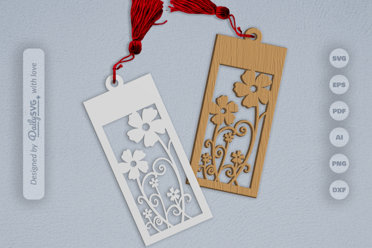 Wild Floral Bookmark SVG