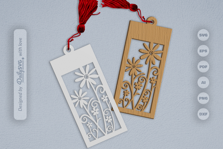 Wild Floral Bookmark SVG