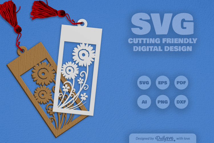 Wild Floral Bookmark SVG