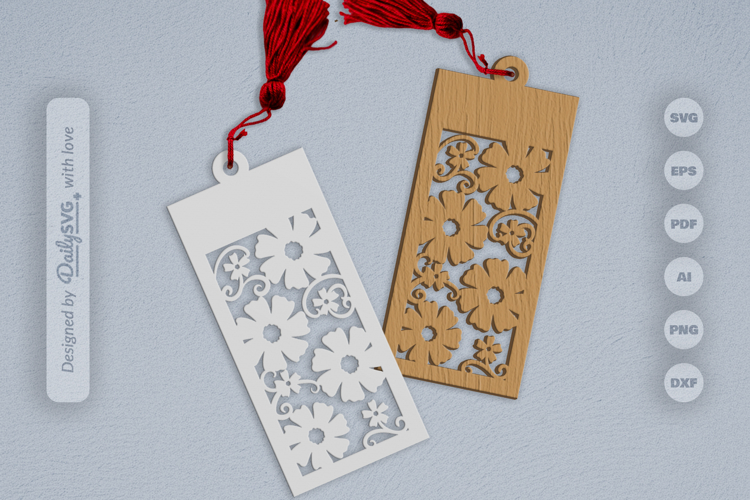 Wild Floral Bookmark SVG