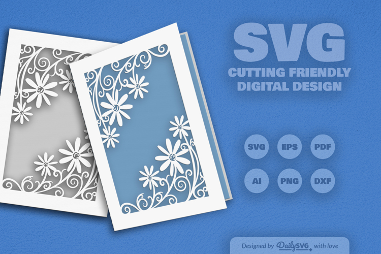 Floral Greeting Card SVG