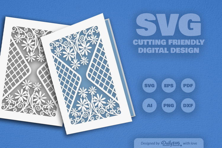 Floral Greeting Card SVG
