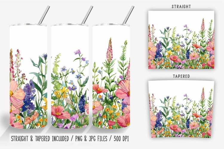 Wild Flowers Spring Tumbler Wrap