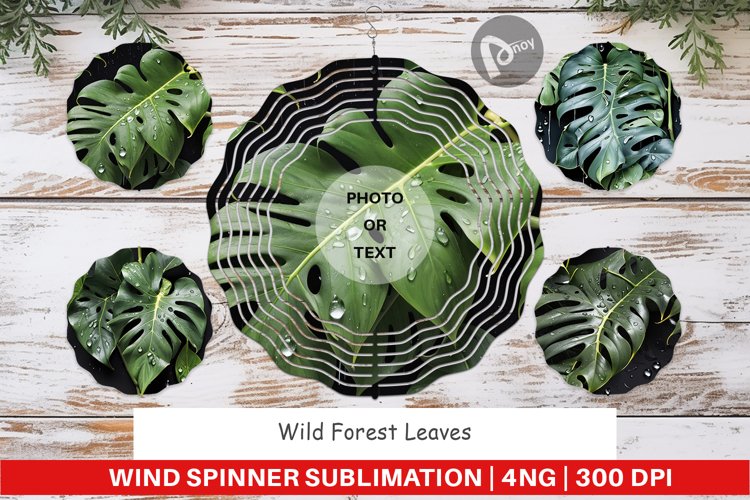 Wind Spinner Forest Leaves Pattern