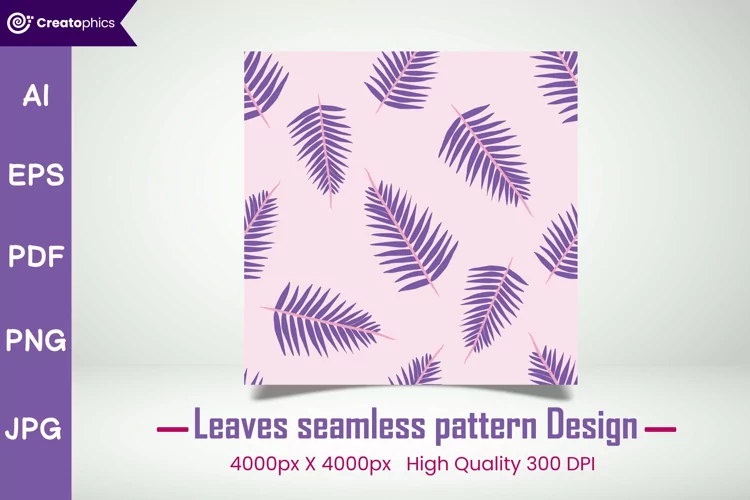 Wild seamless leaves pattern and digital paper