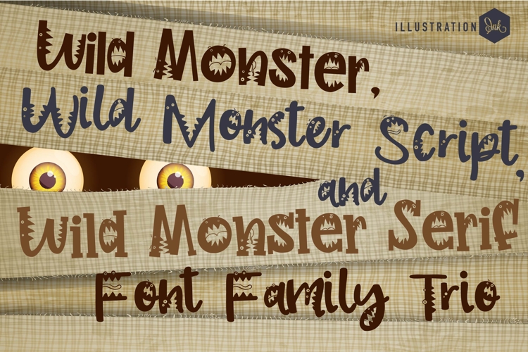 Wild Monster Font Trio