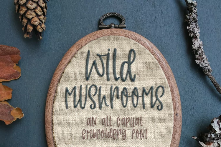 Wild Mushrooms - Embroidery Font