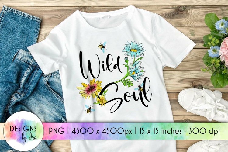 Wild Soul Sublimation | Wildflowers Print | Daisy Flowers