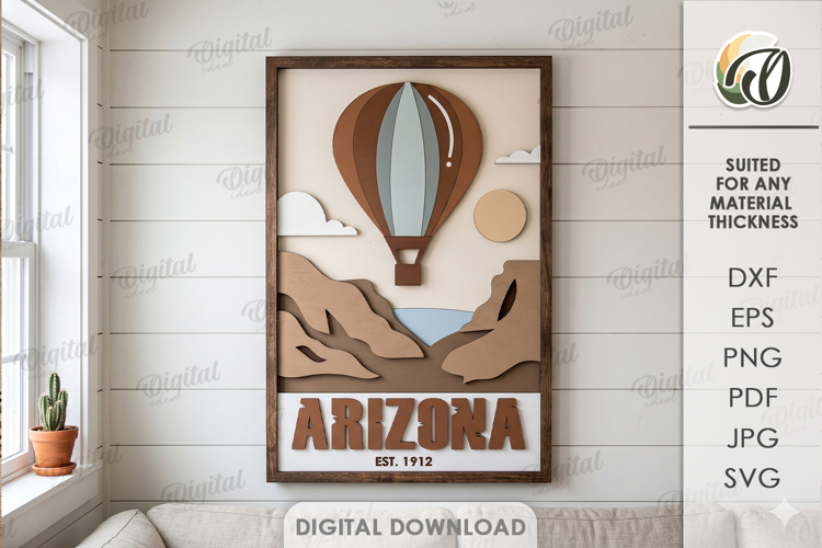 3D Wild West Wall Art Sign Laser Cut. Wall Decor SVG