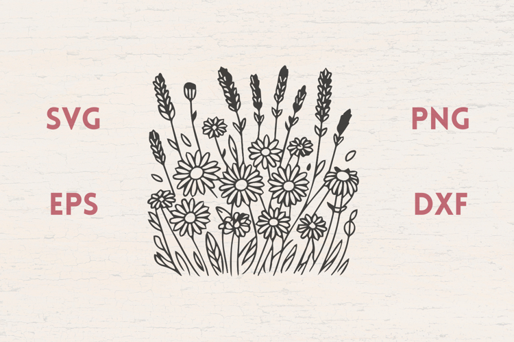 Floral Arrangement Wildflowers SVG