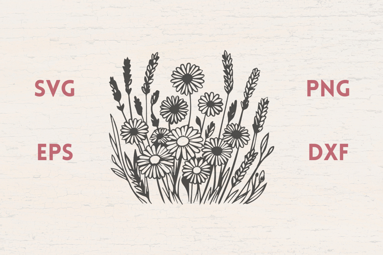Flower Arrangement Wildflowers SVG