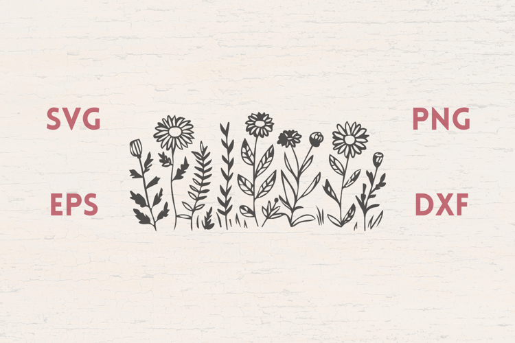 Flower Arrangement Wildflowers SVG