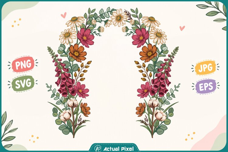Wildflower Botanical Clipart example image 1