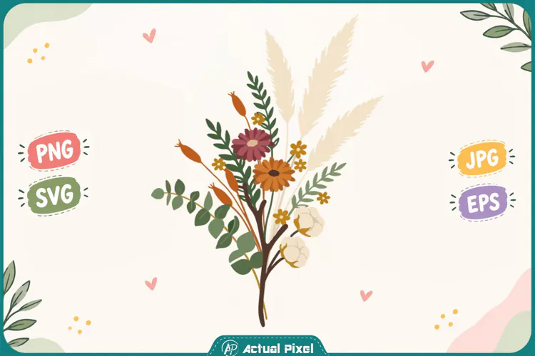 Wildflower Botanical Clipart
