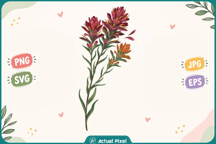 Wildflower Botanical Clipart example image 1