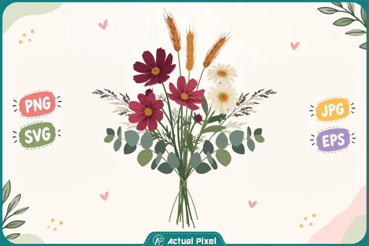 Wildflower Botanical Clipart