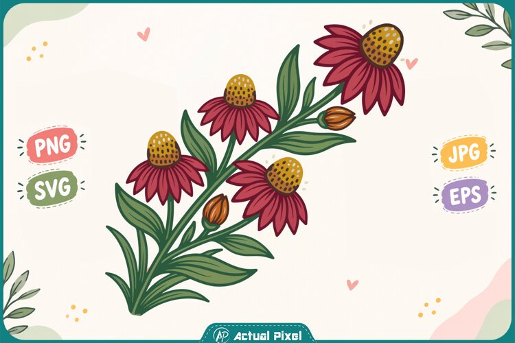 Wildflower Botanical Clipart example image 1