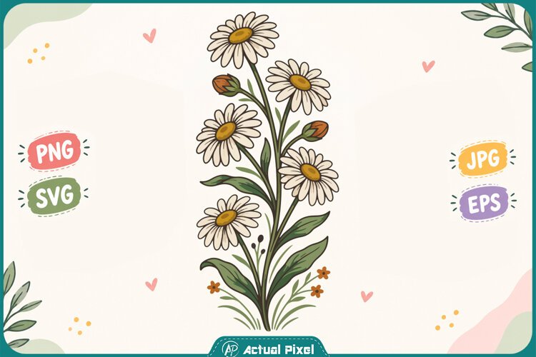 Wildflower Botanical Clipart example image 1
