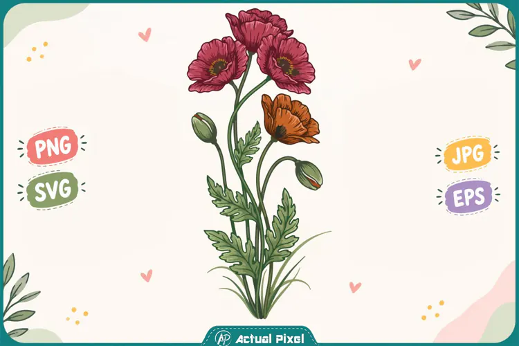 Wildflower Botanical Clipart