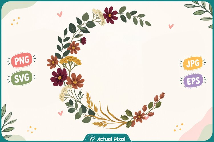 Wildflower Botanical Clipart example image 1