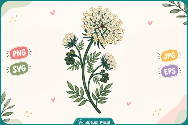 Wildflower Botanical Clipart example image 1