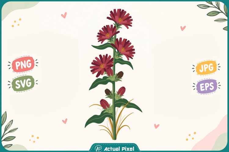 Wildflower Botanical Clipart example image 1