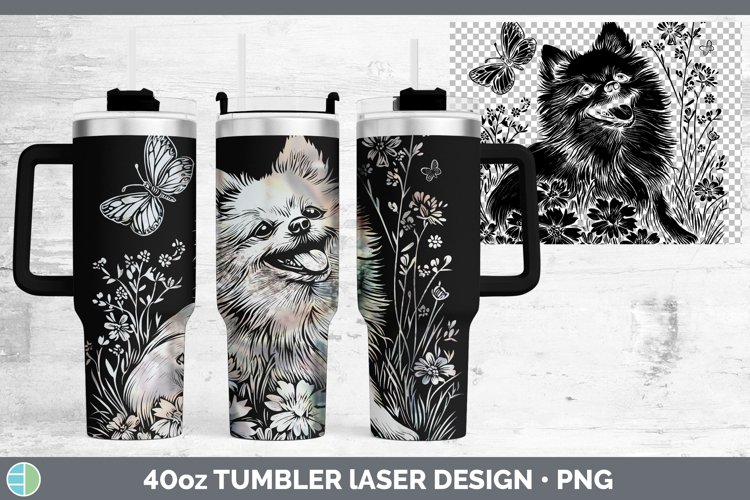 GorgeousWildflower Dogs Laser 40oz Tumbler design.