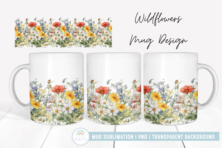 Wildflower Mug Sublimation PNG