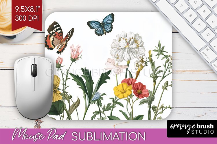 Wildflowers Mouse Pad Sublimation - Spring Flowers Mousepad