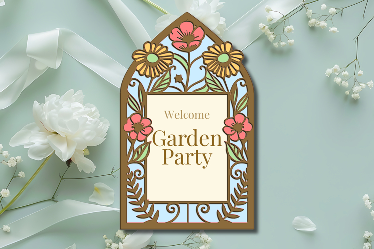 Wildflowers Stained glass - 6 SVG layers