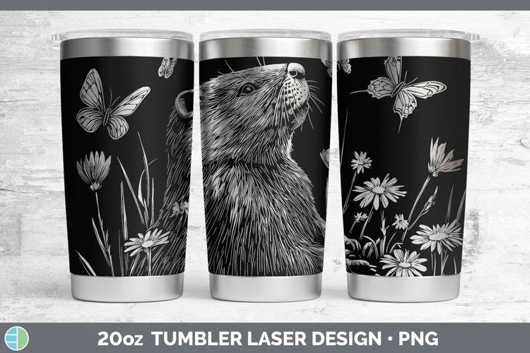 Wildflowers Beaver Laser 20oz Tumbler Design