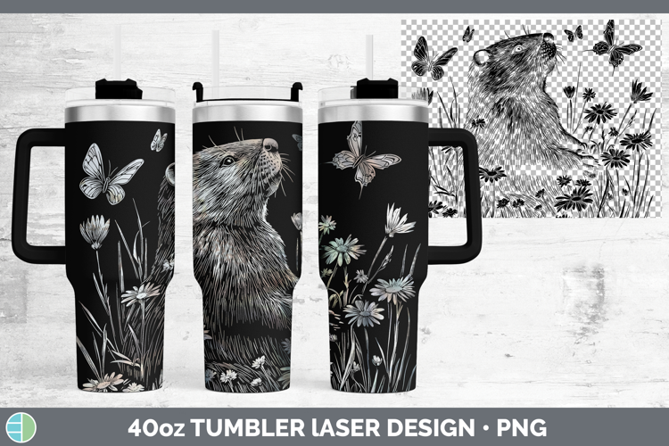 Wildflowers Beaver Laser 40oz Tumbler Design