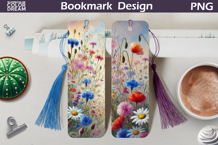 Wildflowers Bookmark | floral bookmark example image 1