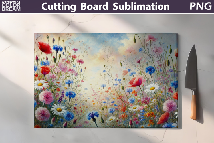 Wildflowers Cutting Board | Floral Cutting Board