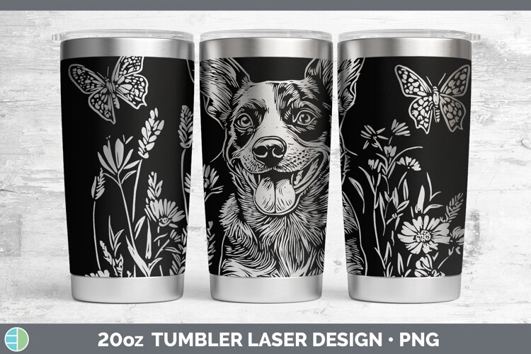 GorgeousWildflowers Dogs Laser 20oz Tumbler design.