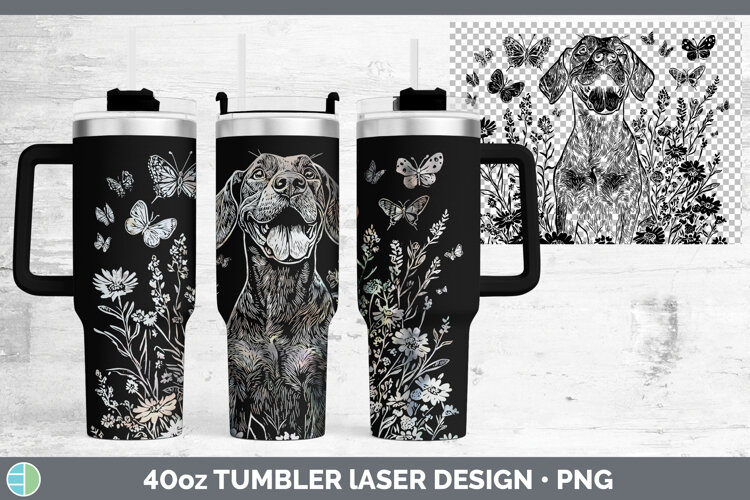 GorgeousWildflowers Dogs Laser 40oz Tumbler design.