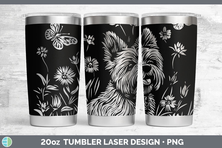 GorgeousWildflowers Dogs Laser 20oz Tumbler design.