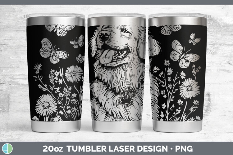 GorgeousWildflowers Dogs Laser 20oz Tumbler design.