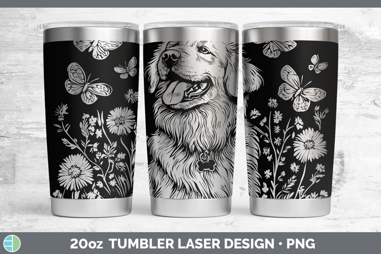 Wildflowers Dogs Great Pyrenees Laser 20oz Tumbler Sublimati
