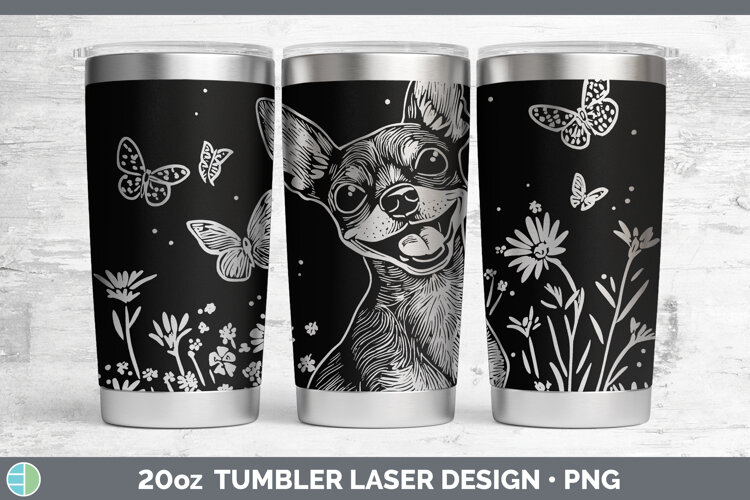 GorgeousWildflowers Dogs Laser 20oz Tumbler design.