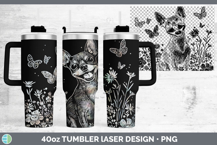 GorgeousWildflowers Dogs Laser 40oz Tumbler design.